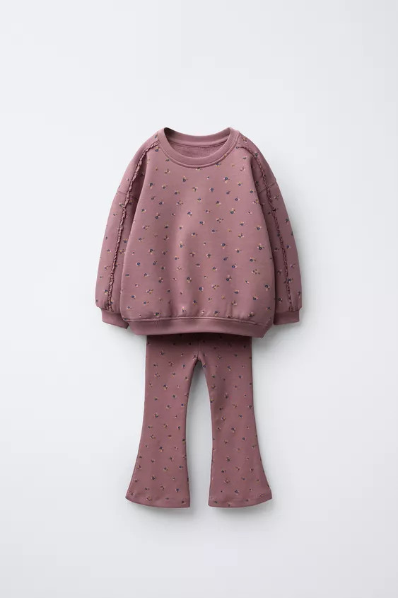 FLORAL SWEATSHIRT AND LEGGINGS SET | Zara US