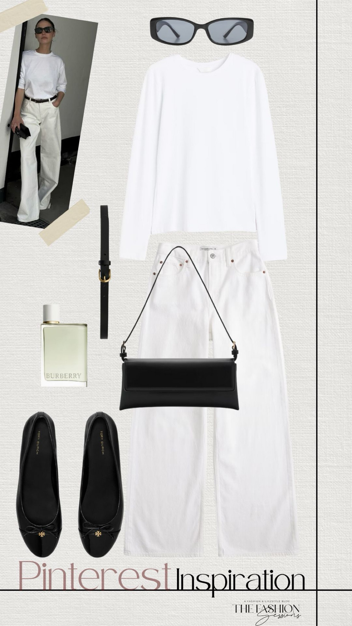 Pinterest Inspiration | Monochromatic Outfit | White Long Sleeve | White Wide Leg Jeans | Black Ballet Flats |

#LTKStyleTip #LTKShoeCrush #LTKSeasonal