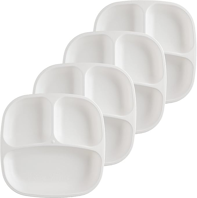 Re-Play Made in USA Deep Walled 3 Compartment Plates, Pack of 4 - Reusable Divided Plates for Kid... | Amazon (US)
