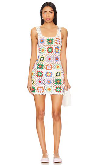 Faye Mini Dress in White Multi | Revolve Clothing (Global)