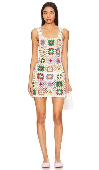 Faye Mini Dress in White Multi | Revolve Clothing (Global)