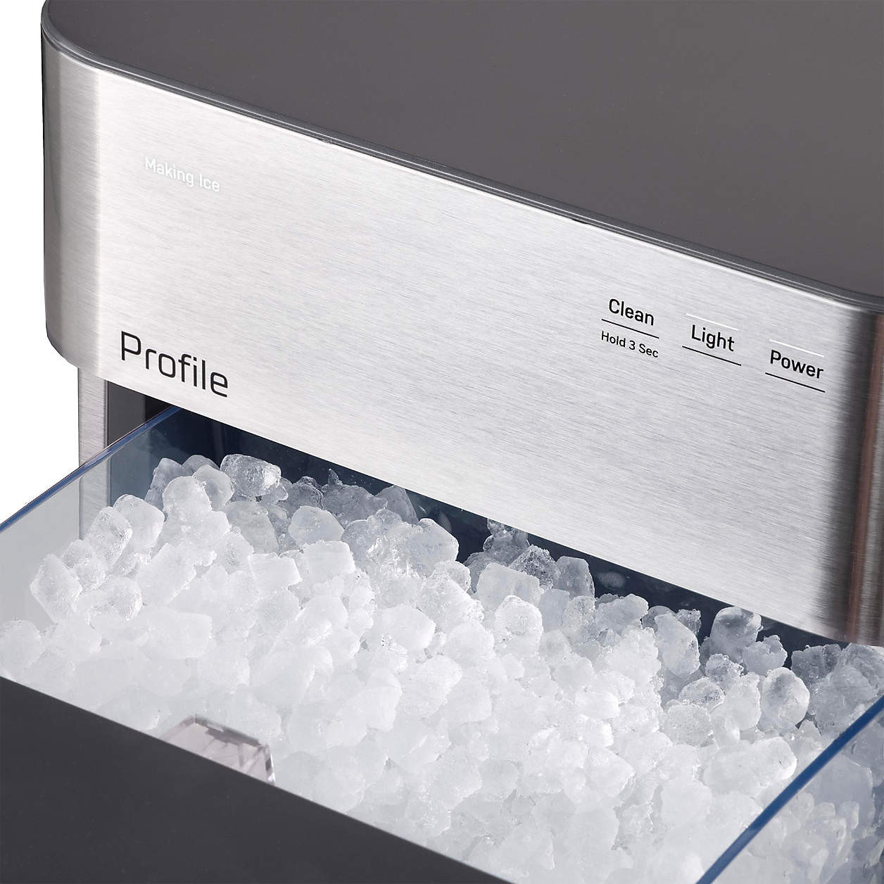 GE Profile Opal 2.0 Ultra Nugget Ice Maker with Side Tank - Stainless Steel + Reviews | Crate & B... | Crate & Barrel