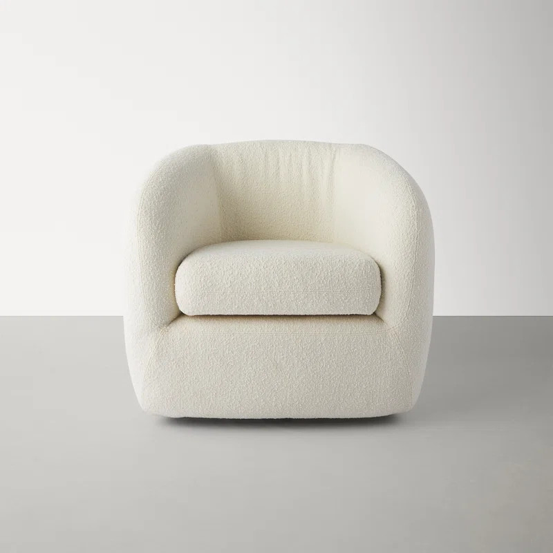 Aquila Upholstered Swivel Barrel Chair | Wayfair North America