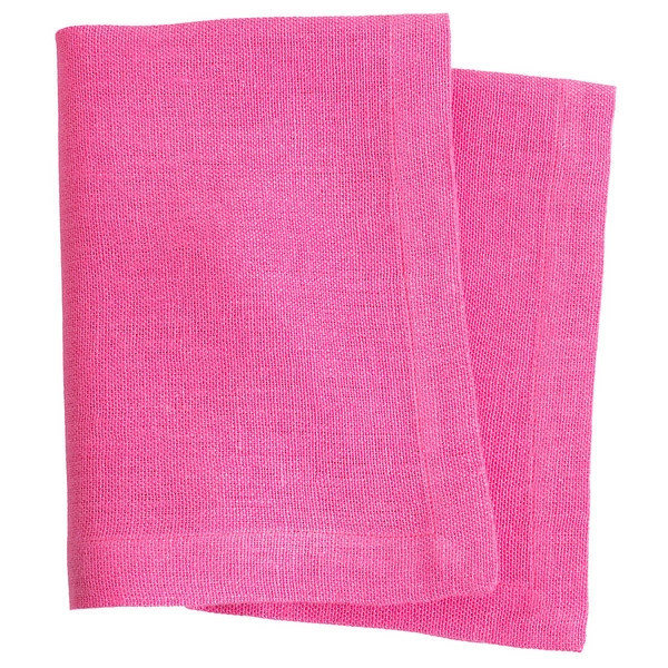 Stone Washed Linen Fuchsia Napkin Set Of 4 | Annie Selke