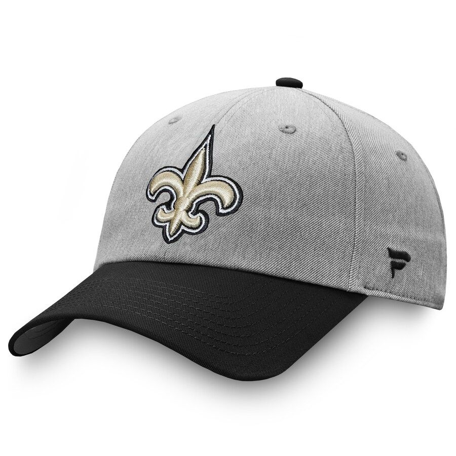 Men's New Orleans Saints Fanatics Branded Heathered Gray/Black Two-Tone Snapback Hat | NFL Shop