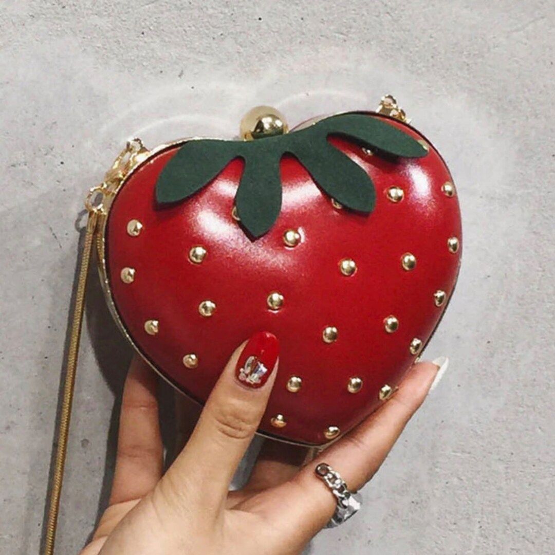 Strawberry Mini Bag - Mini Lipstick Cosmetic XOXO Cute Unique Small Purse Club Party Clutch Handb... | Etsy (US)