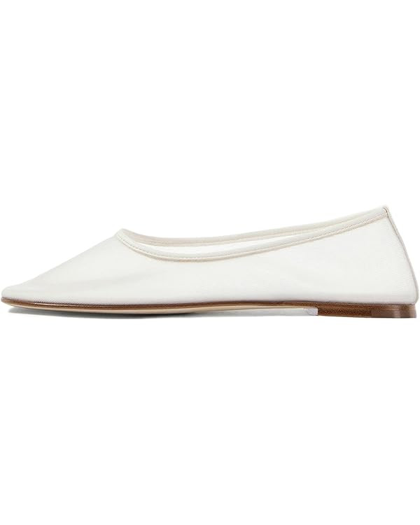 Tulle Mesh Ballet Flats Shoes for Women Slip On Ballerina Shoes Round Toe Comfortable Casual Work... | Amazon (US)