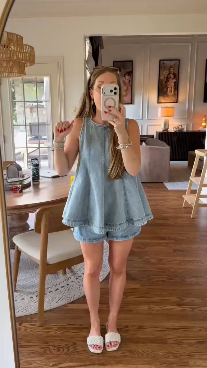 My FP denim set is on sale at Nordstrom right now!🫶🏻

I am wearing a size S and there's only 1 left in stock!! Linking a similar pair of these Steve Madden sandals!

free people | summer fashion | matching set | summer ootd 

 #LTKootd #LTKSaleAlert