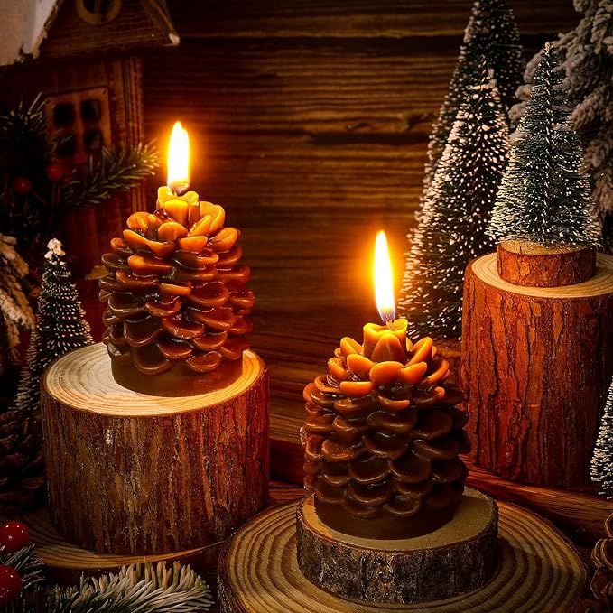 Christmas Scented Candles Gift Wax Realistic Tree Shaped Candle for Home Cute Aromatherapy Candle... | Amazon (US)