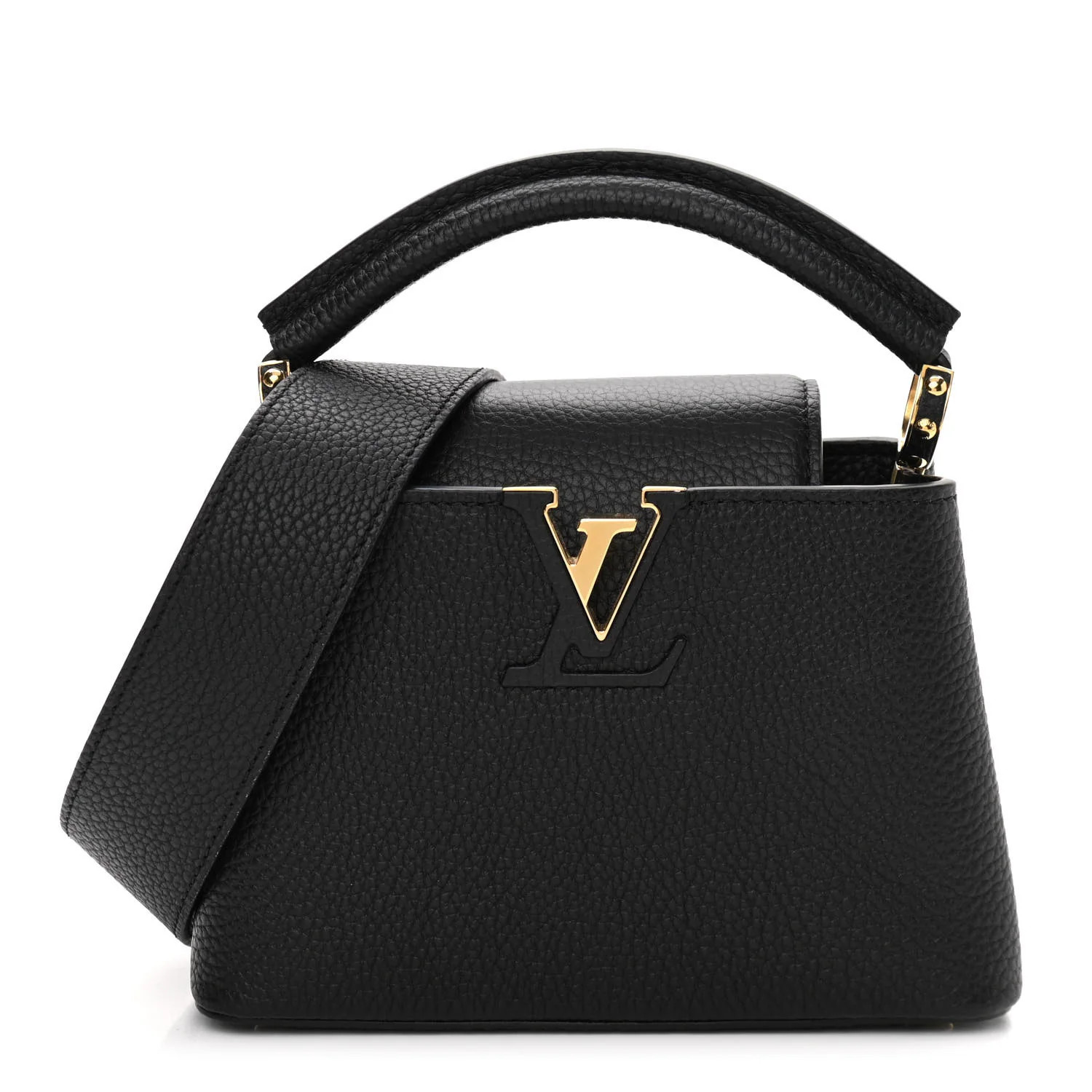 LOUIS VUITTON Taurillon Capucines Mini Black | FASHIONPHILE | Fashionphile