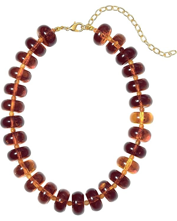 Amazon.com: zocare Chunky Bead Necklace for Women,Stone & Oversized Beaded Necklaces,Bold Stateme... | Amazon (US)