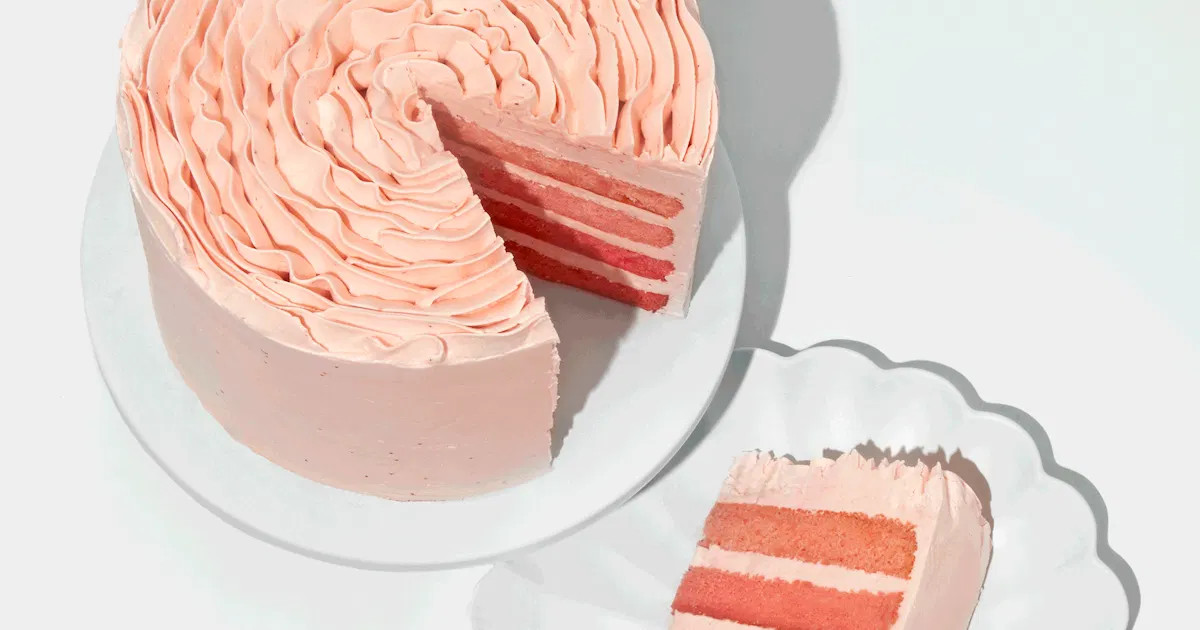 Martha's Strawberry Ombre Cake by Martha Stewart | Goldbelly | Goldbelly