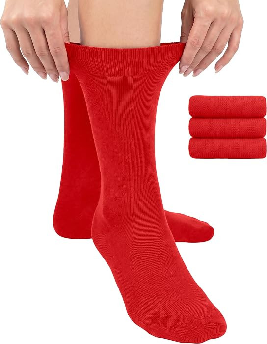 Hugh Ugoli Womens Thin Soft Bamboo Dress Socks, Business, Crew, 3-6 Pairs | Amazon (US)