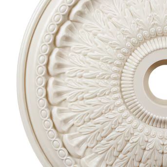allen + roth 27-in W x 27-in L Colonial White Composite Ceiling Medallion | Lowe's