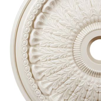 allen + roth 27-in W x 27-in L Colonial White Composite Ceiling Medallion | Lowe's