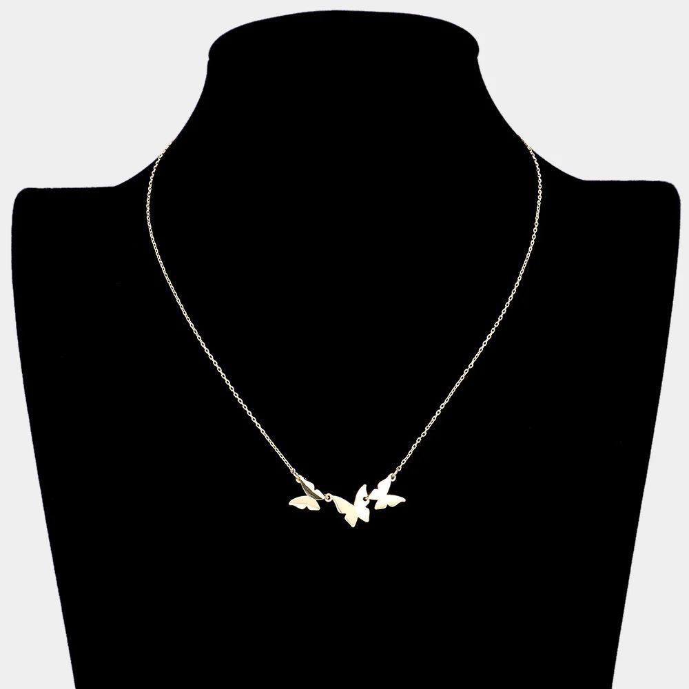 Butterfly Trio Necklace | Aaniya Boutique