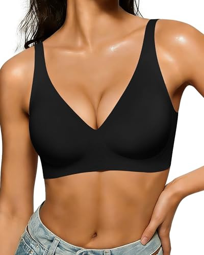 As Fairy 2026 Deep V Wireless Push Up Bras for Women Seamless Bra with Support No Underwire Brale... | Amazon (US)