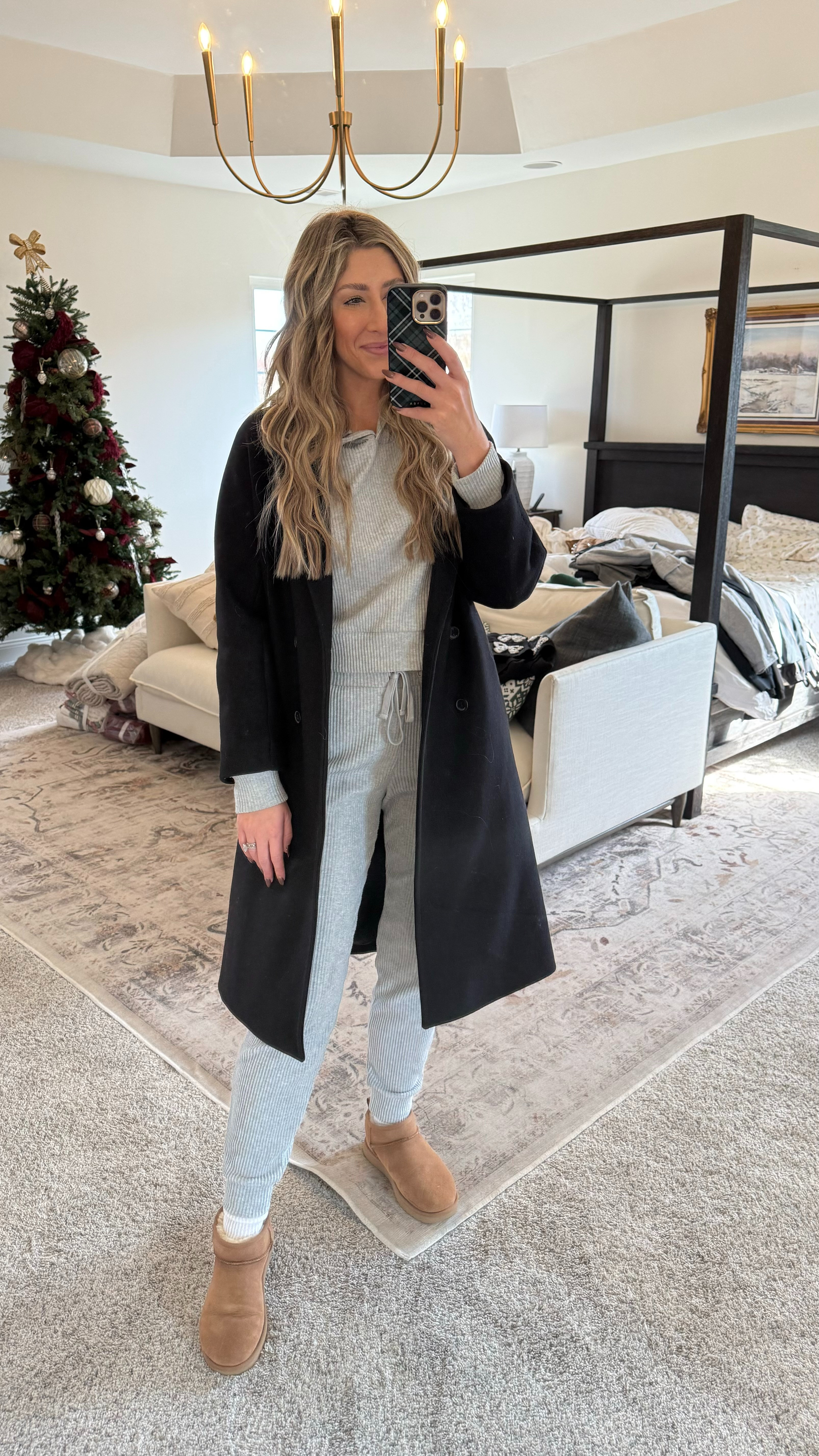 Another way to style the 30% off Alo sets! A tailored coat makes your loungewear feel a little more elevated 🖤🤍 

cyber week / BFCM / Black Friday / cyber deals / Alo Yoga / Aritzia / Ugg / style tip / gift guide for teens / gift guide for her / holiday gifting / Samantha Bauchmann 

 #LTKCyberWeek #LTKSaleAlert #LTKStyleTip