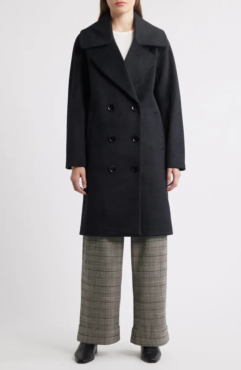 Bernardo Double Breasted Knit Coat | Nordstrom | Nordstrom