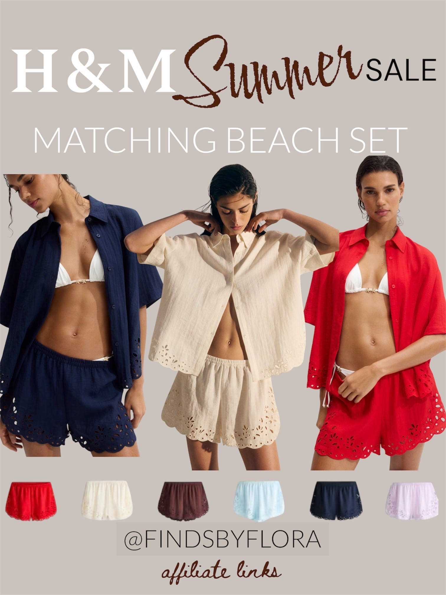 H&M summer sale! This beach/pool set with eyelet embroidered detail is stunning! Depending on colour they are up to 60% off! 
LTK Canada. Mom style. Matching set. Over 40 style.

#LTKsale #LTKsummer #LTKcanada