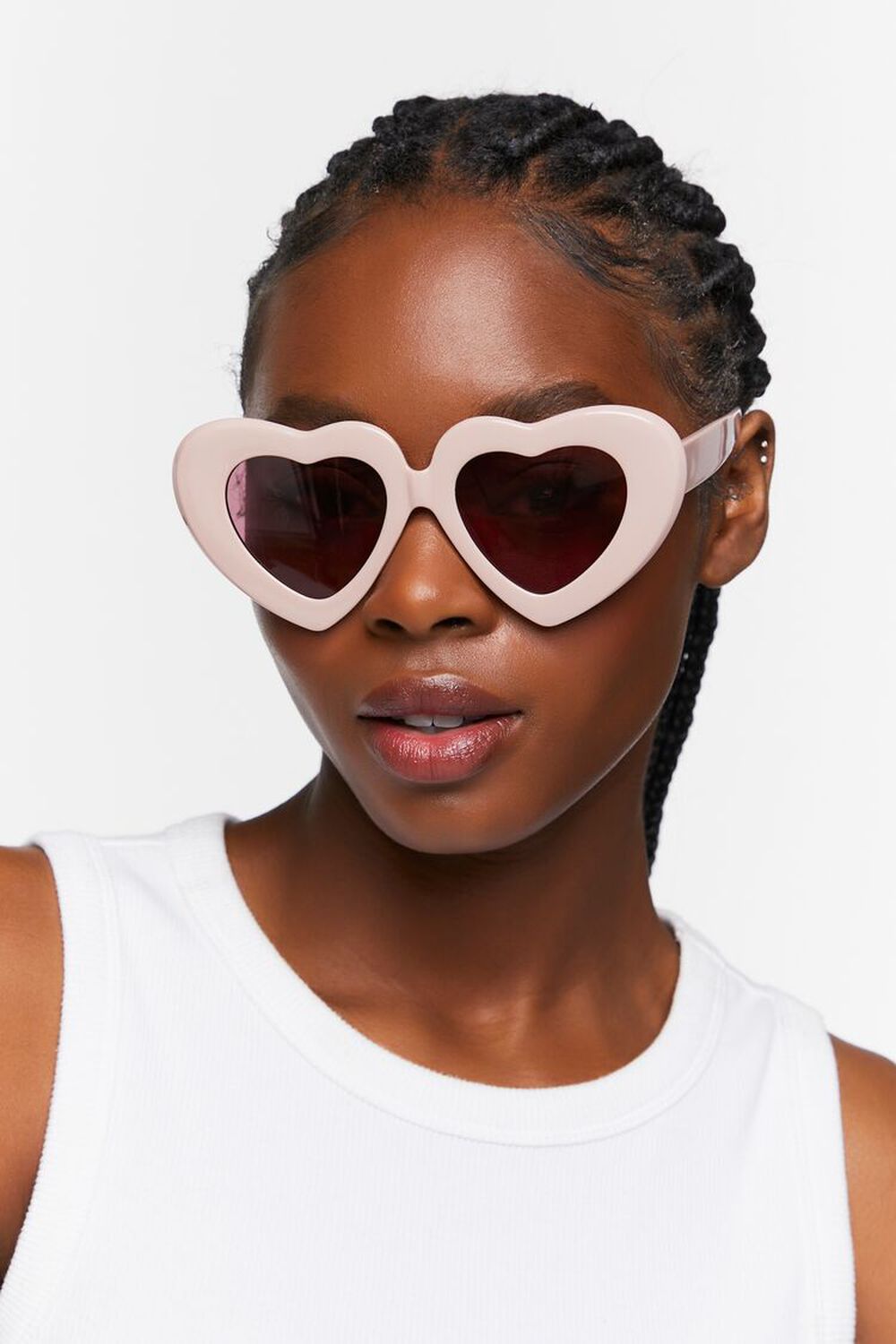 Oversized Tinted Heart Sunglasses | Forever 21 (US)