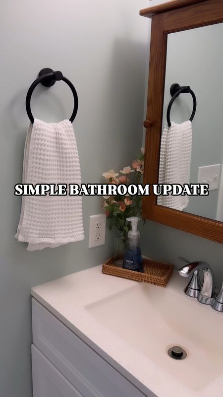 A few simple swaps to make my downstairs powder bathroom a little more updated! Next up on the list of updates is the medicine cabinet + light fixture! 

#LTKSaleAlert #LTKHome #LTKFindsUnder50
