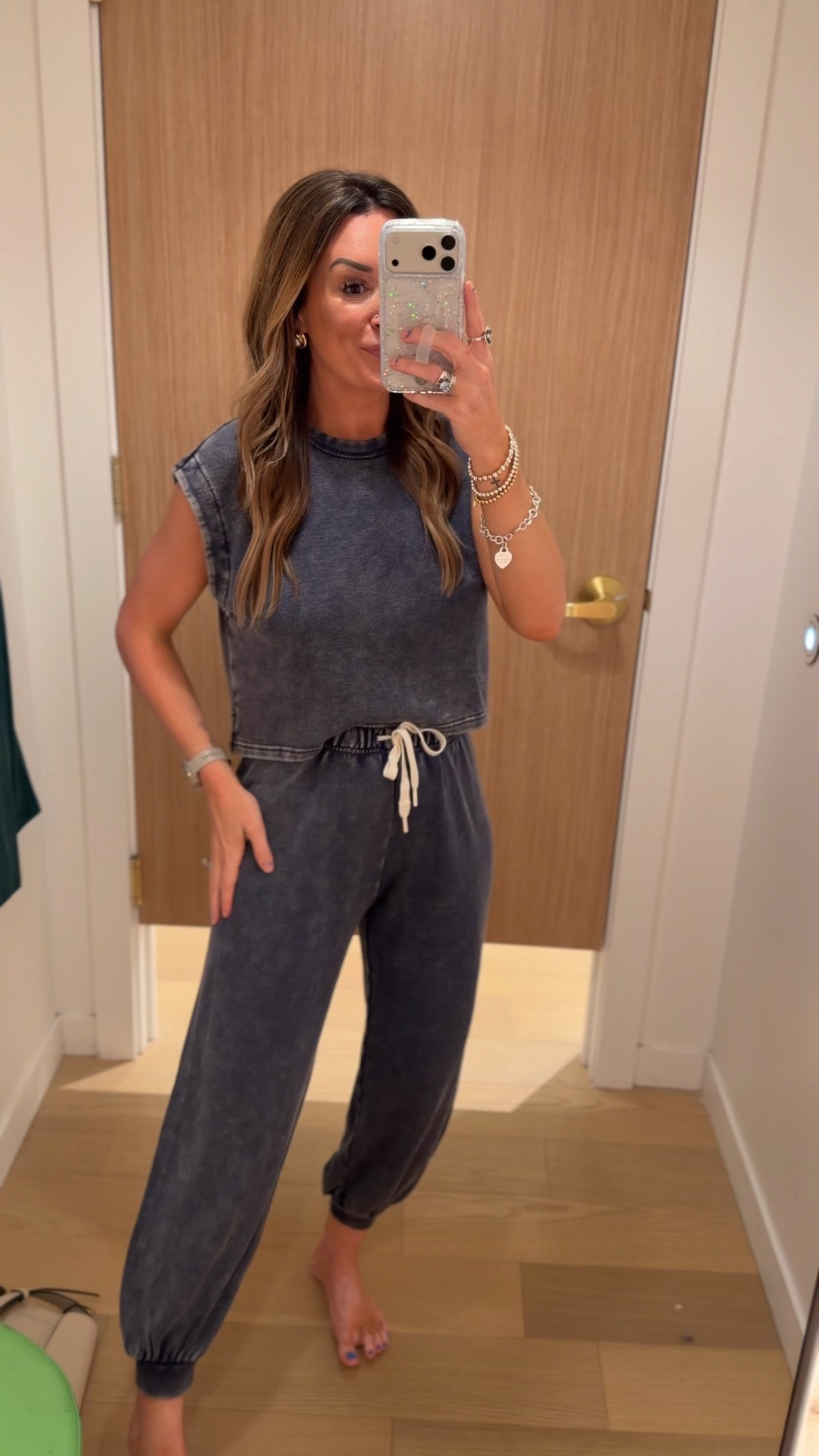 Seriously the softest set ever! I’m 5”6 and did. XS Short in the joggers and an XXS in the top! Use code LTKAERIE20 for an extra 20% off at checkout! 

#LTKgrwm #LTKootd #LTKdayinmylife