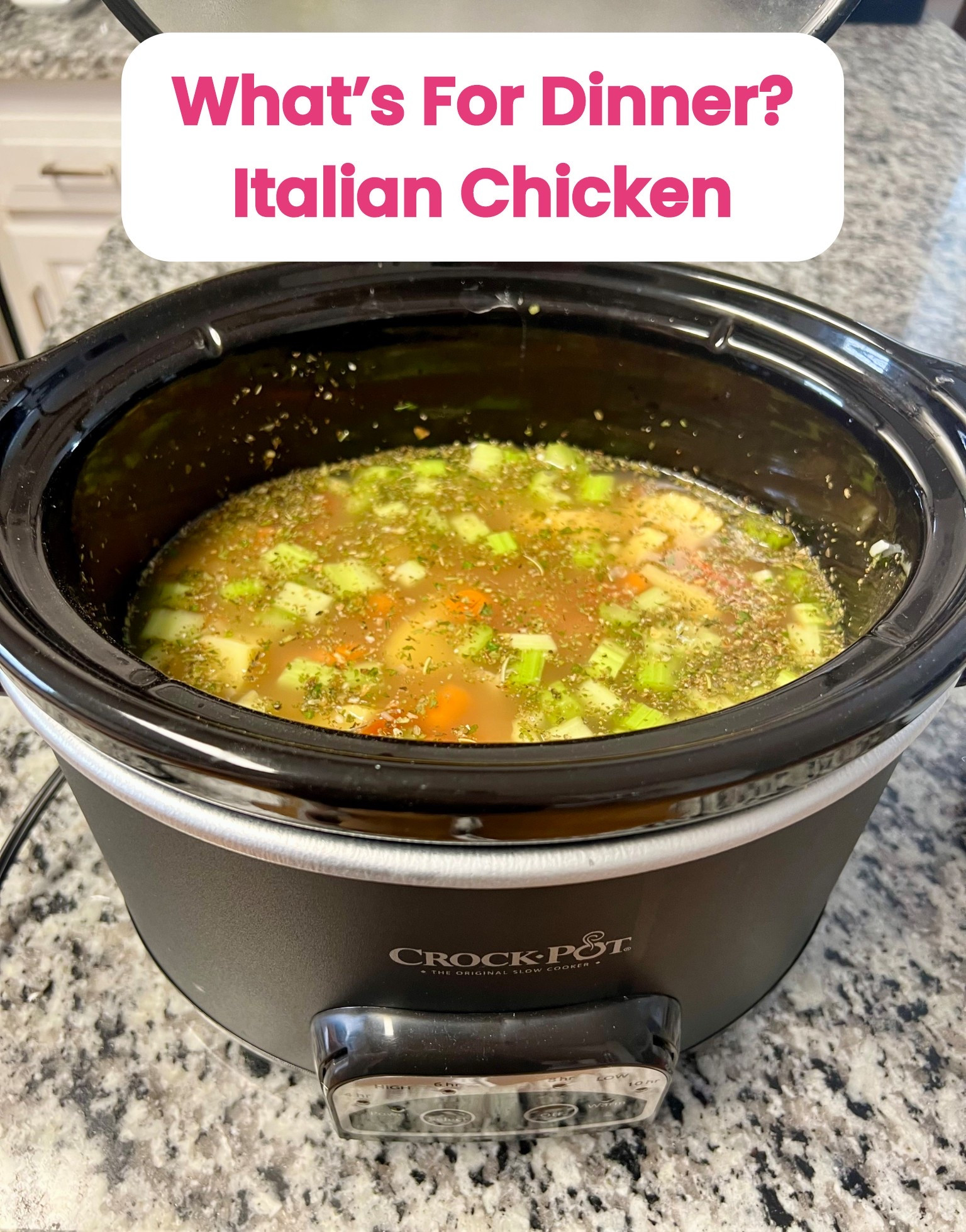 Italian Chicken with potatoes, celery, carrots, and tomatoes in chicken broth. 



#LTKHome #LTKdayinmylife #LTKfoodie