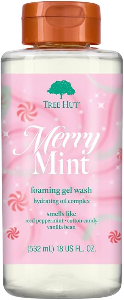 Tree Hut Merry Mint Foaming Gel Wash, Moisturizing & Hydrating Body Wash with Shea Butter, Gently... | Amazon (US)