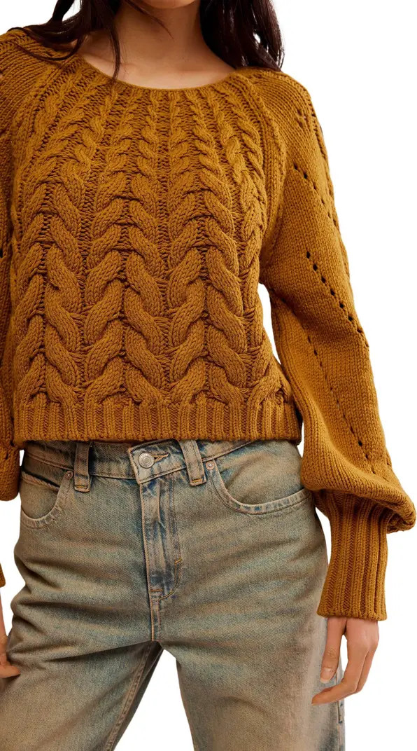 Sandre Cable Stitch Pullover Sweater | Nordstrom