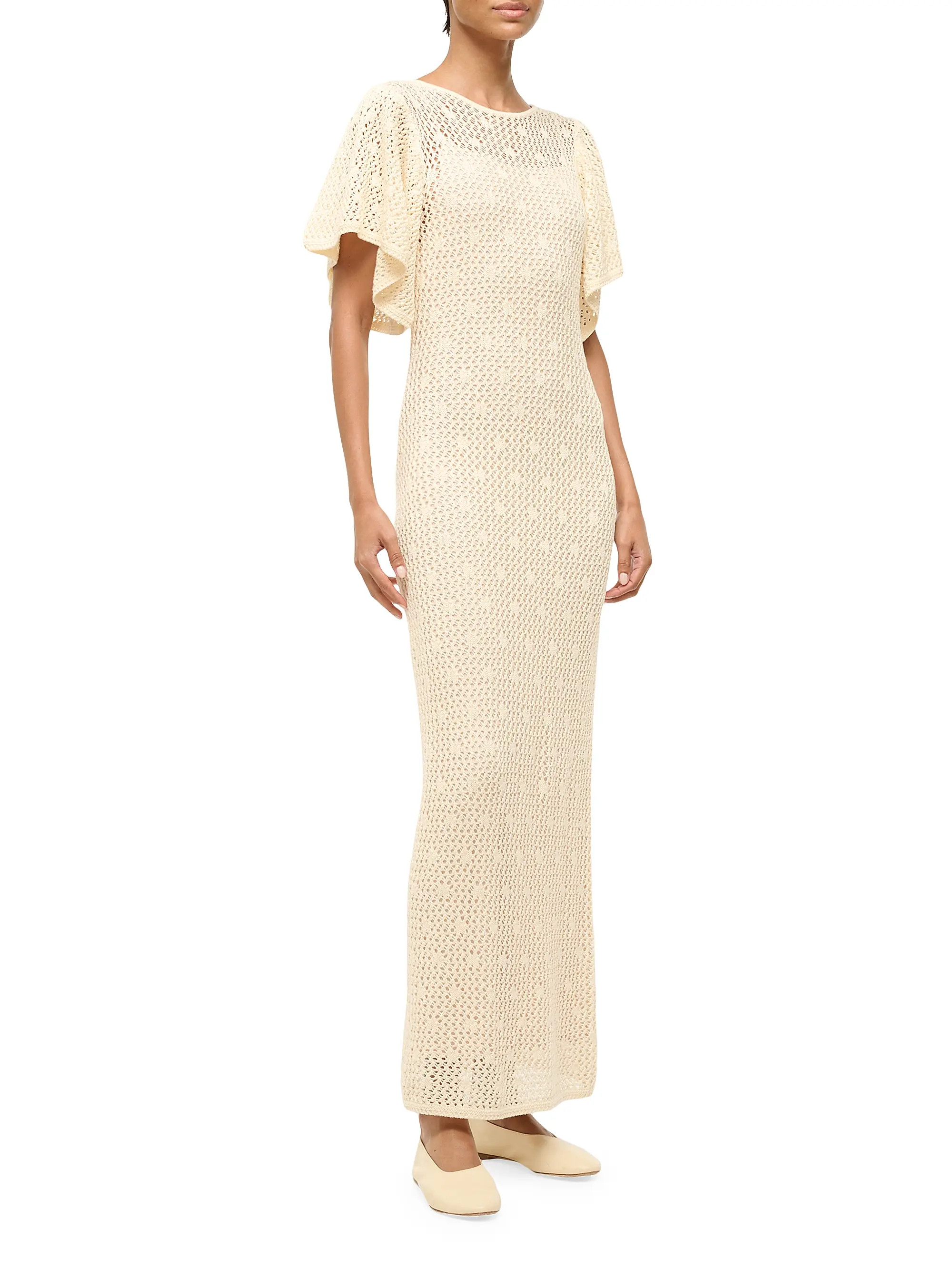 Isla Pointelle-Knit Cotton Maxi Dress | Saks Fifth Avenue