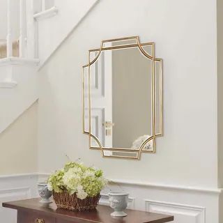 Kate and Laurel Minuette Decorative Framed Wall Mirror - 24x36 - Gold | Bed Bath & Beyond