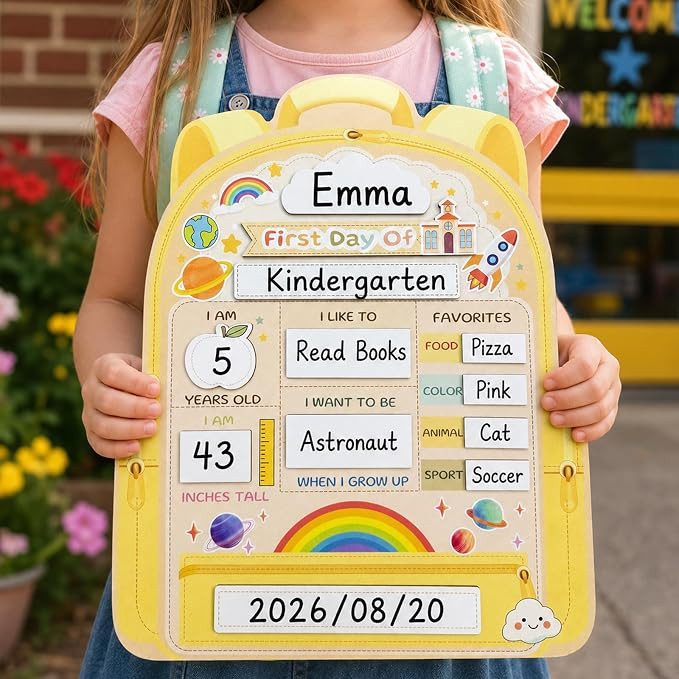 First Day of School Sign - My First and Last Day of School Board, Reusable Back to School Sign Su... | Amazon (US)