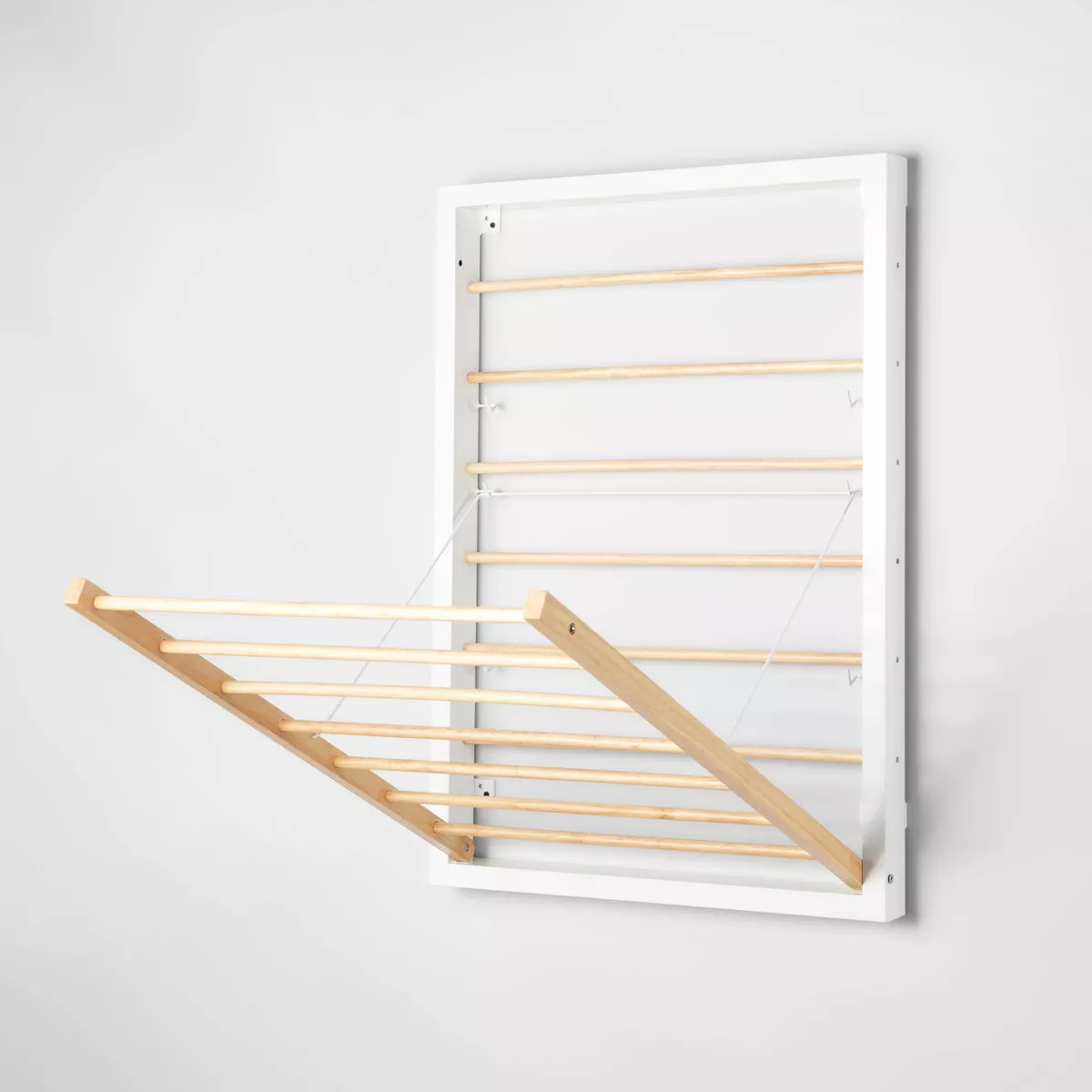 Wall Mounted Drying Rack White - Brightroom™: Folding Pull-Out Steel, 36.42" Height, 10lb Capac... | Target