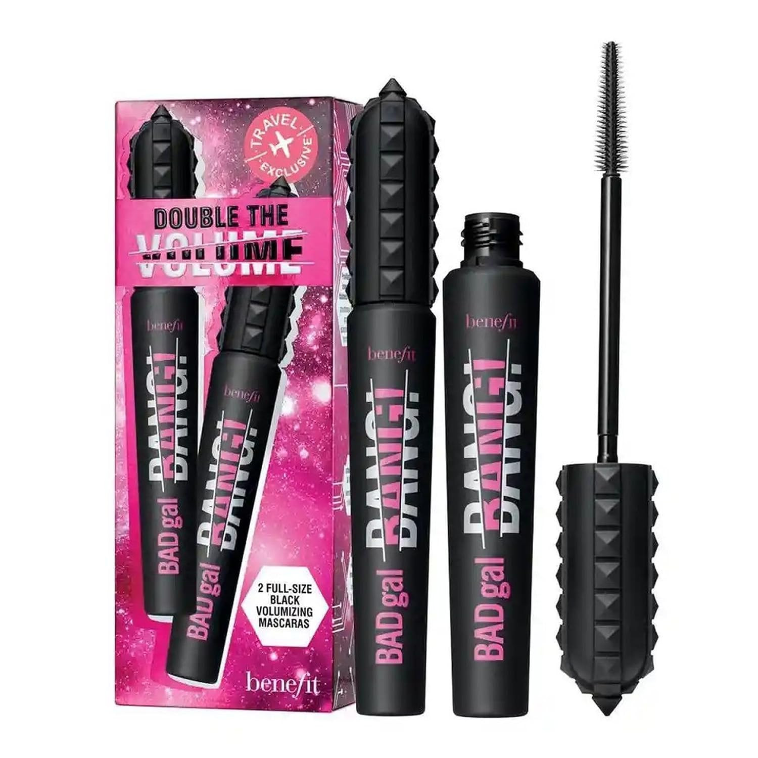 Benefit Badgal Bang! Double The Volume Mascara Duo #1 Intense Pitch-Black Set (2×0.3 oz) | Amazon (US)