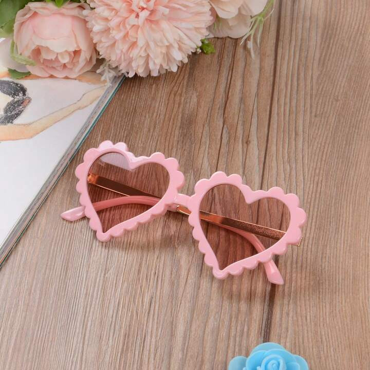 Kids Girl Heart Shaped Sunglasses, Colorful Vintage Cute Baby Eyewear For Party Beach Travel Photography | SHEIN