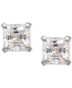 Cubic Zirconia Square Stud Earrings in 14k Gold | Macys (US)