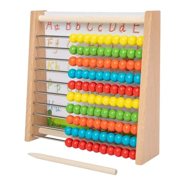 Wooden Abacus Classic Counting Tool 100 Beads Math Tool Montessori Gifts Addition and Subtraction... | Walmart (US)