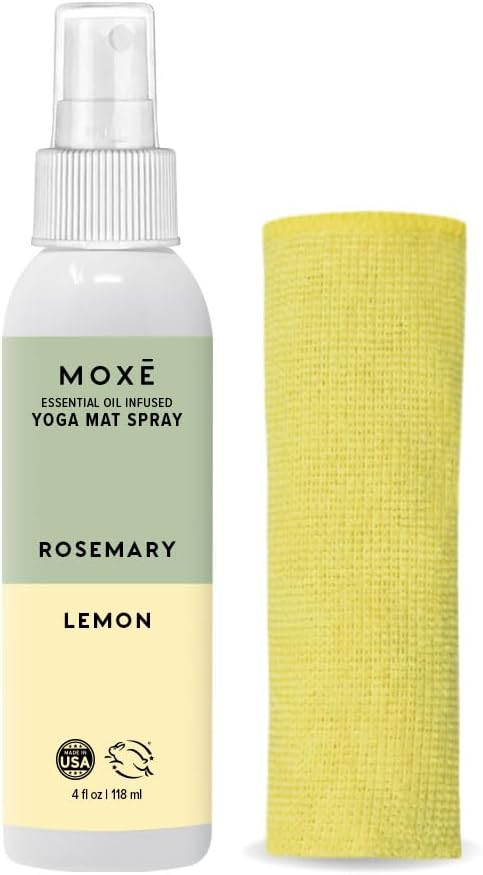MOXE Yoga Mat Cleaner, Green America Certified, Rosemary and Lemon Essential Oils, Safe for All M... | Amazon (US)