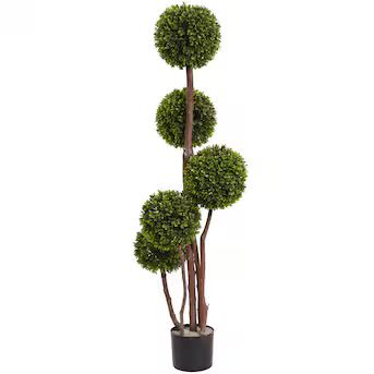 Nearly Natural 48-in Green Indoor/Outdoor Silk Artificial Tree | Lowe's