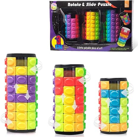 R.Y.TOYS Rotate and Slide Puzzle-Design Patent,Fidget Toys(Restore Order/Create Patterns) 8 Color... | Amazon (US)