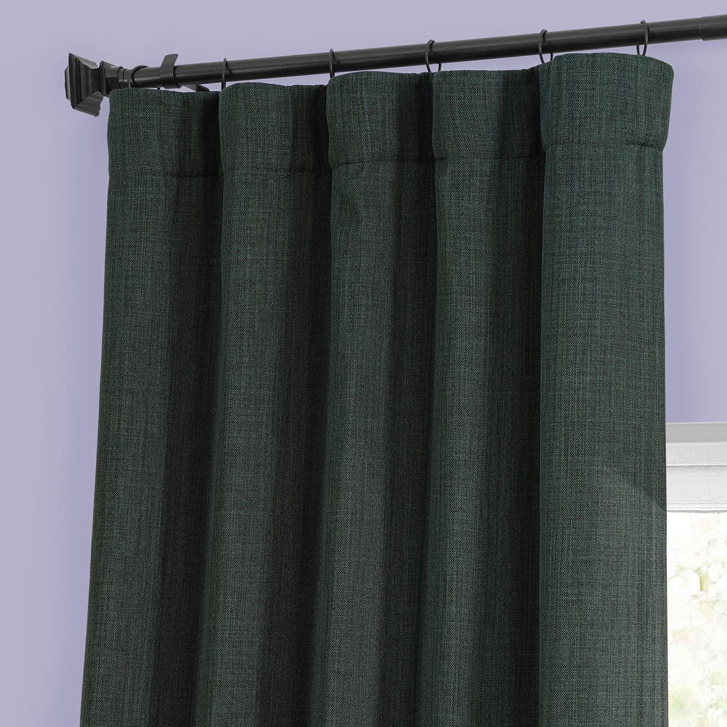 HPD Half Price Drapes Faux Linen Room Darkening Curtain 50 X 96, (1 Panel) BOCH-LN21328-96, Focal... | Amazon (US)