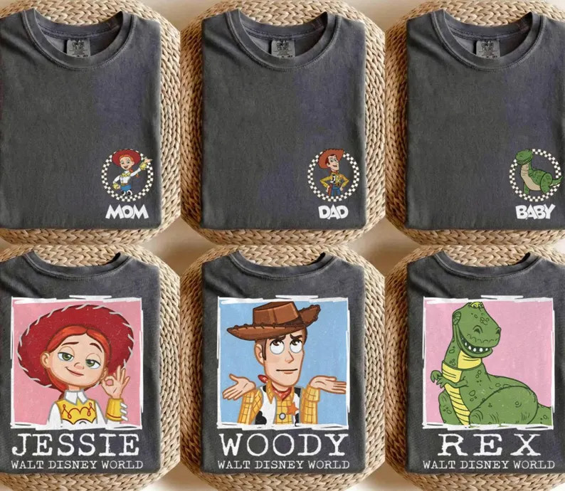 Retro Disney Toy Story Personalized Name Shirt, Toy Story All Characters Checkered Shirt, Woody, ... | Etsy (Global)