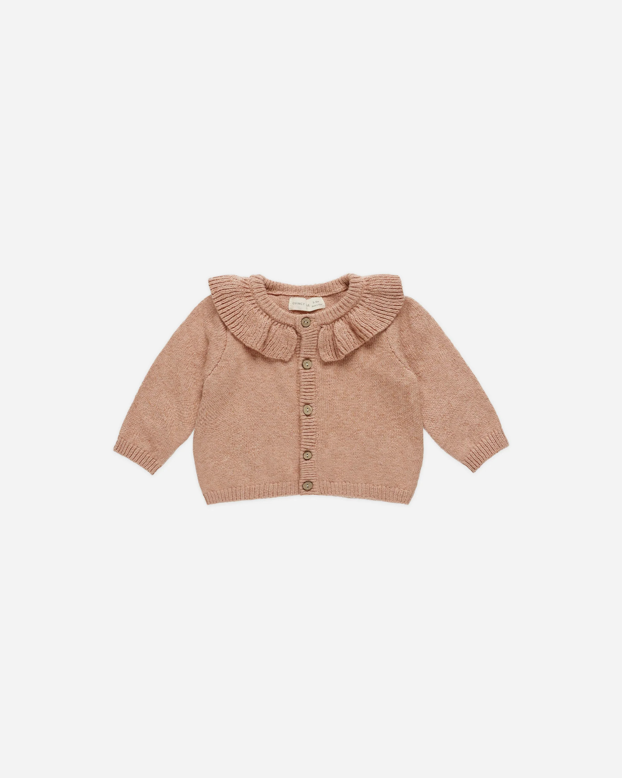 Ruffle Collar Cardigan || Rose | Rylee + Cru