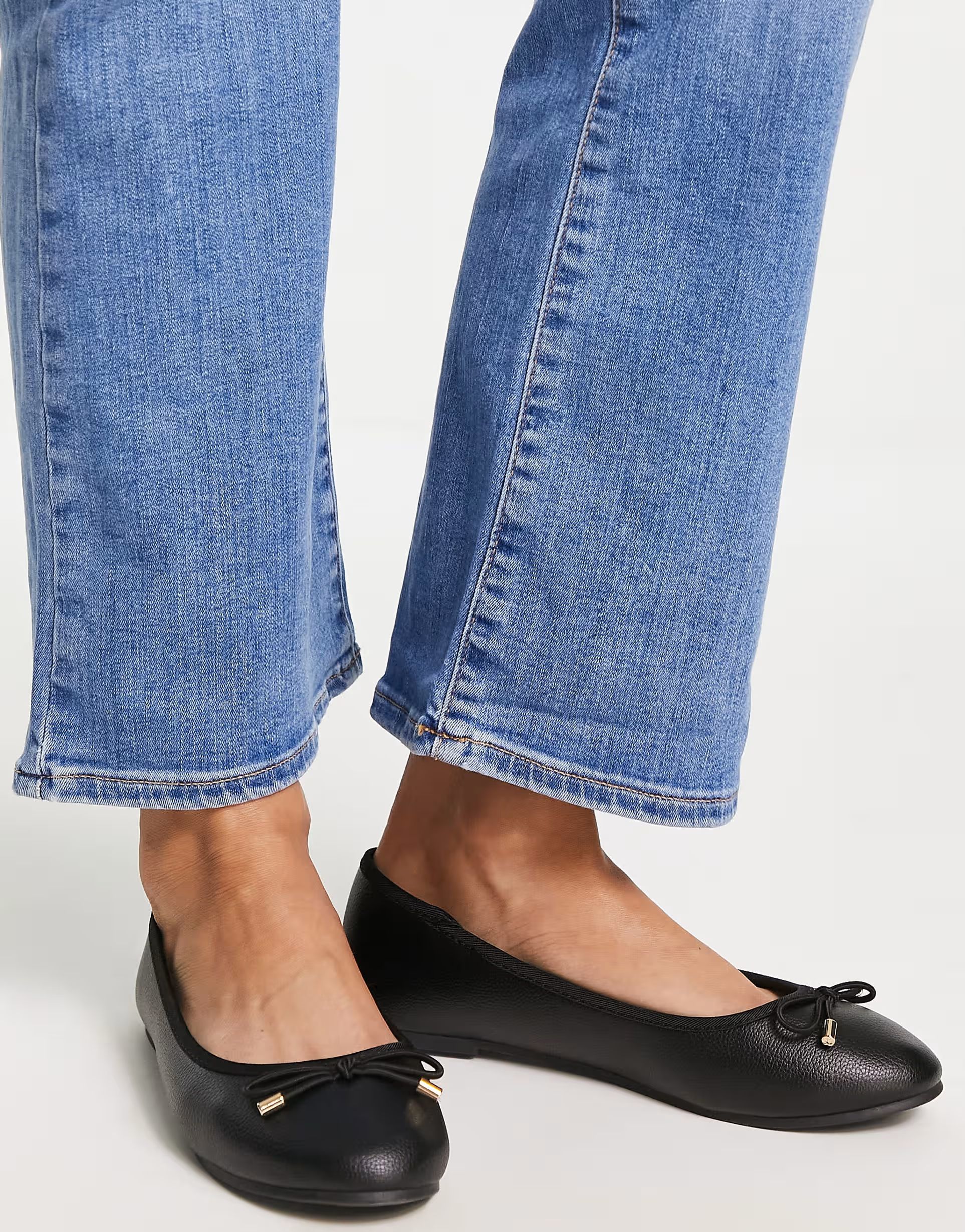 Lipsy bow front ballerina flats in black | ASOS (Global)