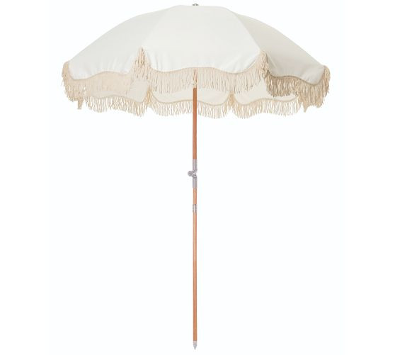 St. Tropez Premium Fringed Beach Umbrella | Pottery Barn (US)