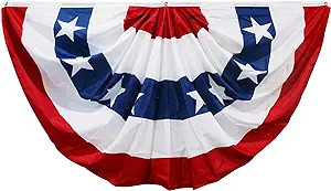 4th of July Bunting Flags Outdoor, American Flag Bunting USA Pleated Fan Flag 3x6 FT,Patriotic De... | Amazon (US)