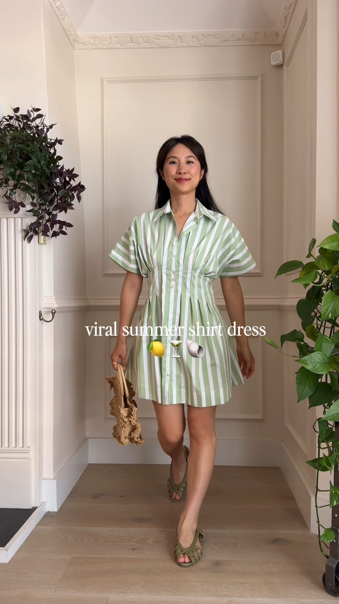 Viral shirt dress: 5’3” wearing size regular XS (runs large), sezane bag, sezane sandals 

#LTKTravel #LTKSummerEdit #LTKPetite