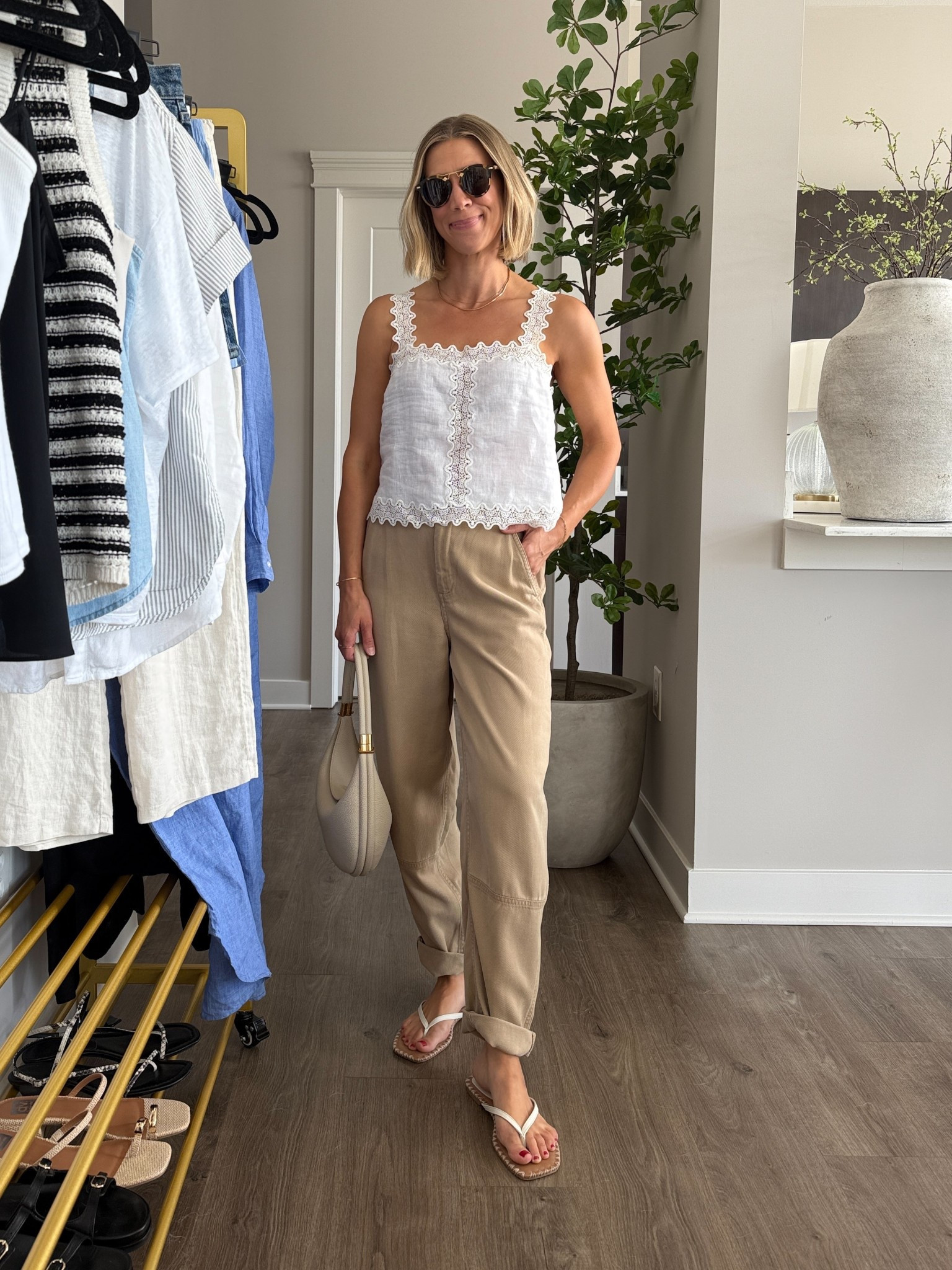 Wearing 0 chino pants, XS linen tank, sandals tts

#LTKFindsUnder50 #LTKFindsUnder100 #LTKStyleTip