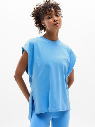 True Cotton Oversized Muscle Tee | Athleta | Athleta